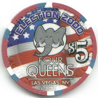 Four Queens Election 2000 Republican $5 Casino Chip