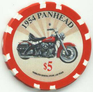 1954 Harley Davidson Panhead $5 Casino Chip 