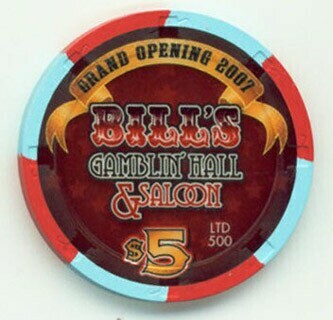 Bill's Casino Grand Opening 2007 $5 Casino Chip