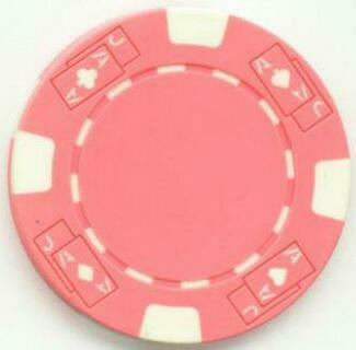 Ace Jack Pink Poker Chips