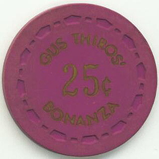 Las Vegas Gus Thiros' Bonanza 25¢ Casino Chip