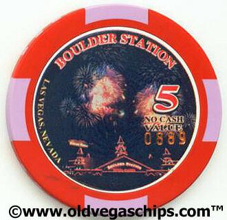 Las Vegas Boulder Station No Cash Value $5 Casino Chip