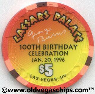 Las Vegas Caesars Palace George Burns $5 Casino Chip