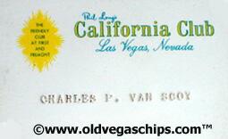 Las Vegas California Club Slot Club Card