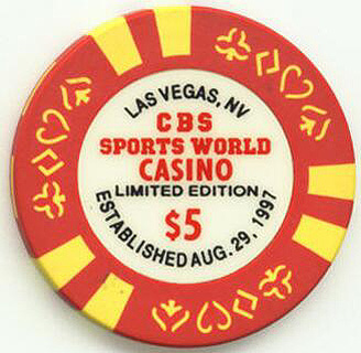 Las Vegas CBS Sports World Casino $5 Grand Opening Casino Chip
