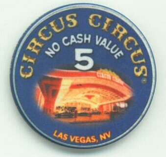 Circus Circus Poker Room NCV $5 Casino Chip
