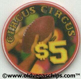 Las Vegas Circus Circus Superbowl XXXIII $5 Casino Chip