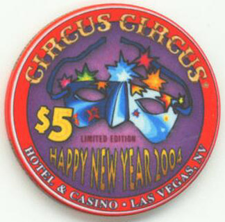 Circus Circus New Year 2004 $5 Casino Chip