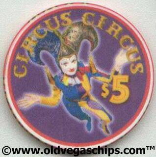 Las Vegas Circus Circus 30th Anniversary $5 Casino Chip