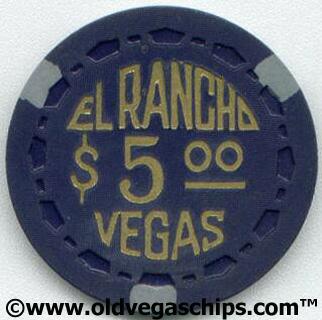 Las Vegas El Rancho Vegas $5 Casino Chip
