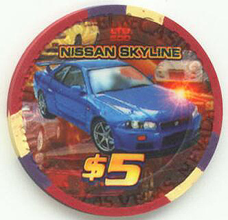 Las Vegas Four Queens Nissan Skyline $5 Casino Chip