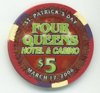 Four Queens St. Patrick's Day 2006 $5 Casino Chip