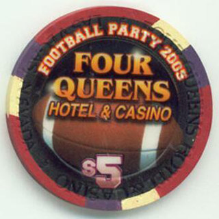 Las Vegas Four Queens Deacon Jones Superbowl 2005 $5 Casino Chip