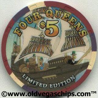Las Vegas Four Queens New Year 1996 $5 Casino Chip