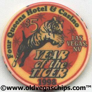 Four Queens Year of the Tiger 1998 $5 Casino Chip