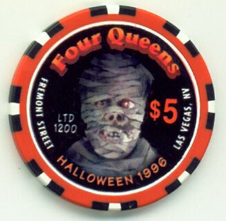 Four Queens Halloween Mummy $5 Casino Chip