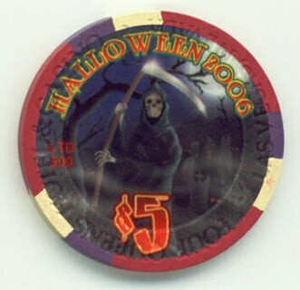 Four Queens Grim Reaper Halloween 2006 $5 Casino Chip