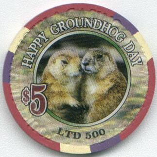 Four Queens Groundhog Day 2001 $5 Casino Chip