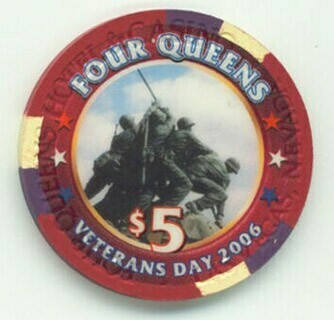Four Queens Veterans Day 2006 $5 Casino Chip