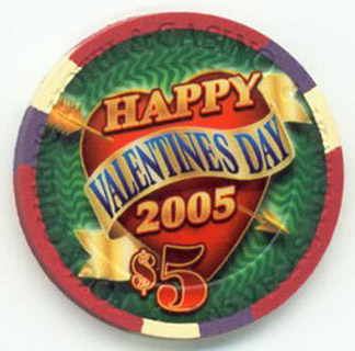 Four Queens Valentine's Day 2005 $5 Casino Chip