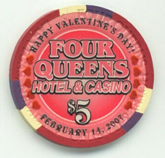 Four Queens Valentine's Day 2007 $5 Casino Chip