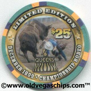 Las Vegas Four Queens Rodeo 1999 $25 Casino Chip