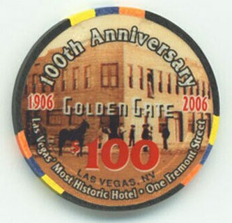 Golden Gate Casino 100th Anniversary $100 Casino Chip 
