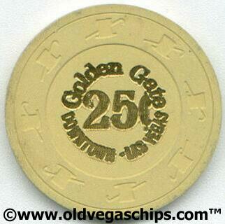 Las Vegas Golden Gate 25¢ Casino Chip