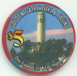 Golden Gate Coit Tower $5 Casino Chip