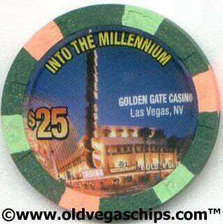 Golden Gate Millennium $25 Casino Chip
