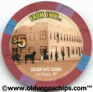 Golden Gate Casino Millennium 2000 $5 Casino Chip