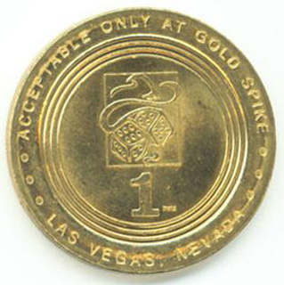 Las Vegas Gold Spike Casino $1 Slot Token