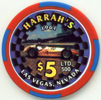 Las Vegas Harrah's AJ Foyt 1961 $5 Casino Chip