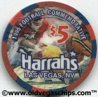 Harrah's Superbowl 1995 $5 Casino Chip