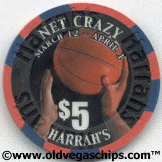 Harrah's March Madness Net Crazy 2002 $5 Casino Chip