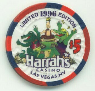 Harrah's I Kicked the Dealer's Butt 1996 $5 Casino Chip