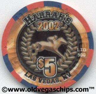 Las Vegas Harrah's Kentucky Derby 2002 $5 Casino Chip