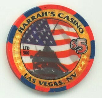 Las Vegas Harrah's Memorial Day 2002 $5 Casino Chip