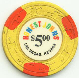 Las Vegas Honest John's $5 Casino Chip
