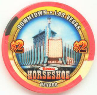 Binion's Horseshoe Berry Johnston 2004 $2 Casino Chip 