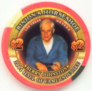 Binion's Horseshoe Berry Johnston 2004 $2 Casino Chip 