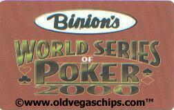 Horseshoe Casino WSOP 2000 Card