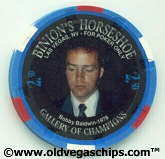 Binion's Horseshoe WSOP Winner Bobby Baldwin $2.50 Casino Chip