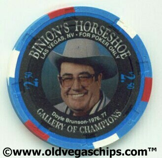 Binion's Horseshoe WSOP Winner Doyle Brunson $2.50 Casino Chip