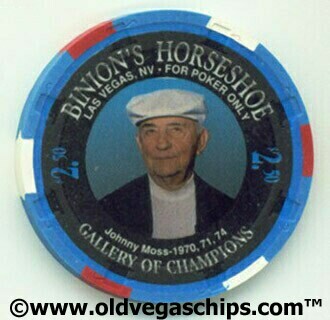 Binion's Horseshoe WSOP Winner Johnny Moss $2.50 Casino Chip