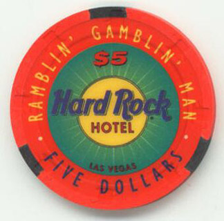 Las Vegas Hard Rock Hotel Bob Seger $5 Casino Poker Chip