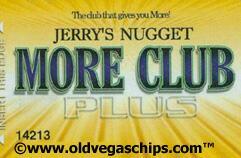 Jerry's Nugget Slot Club Card 