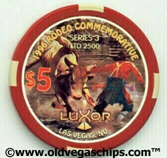 Las Vegas Luxor Rodeo 1996 $5 Casino Chip