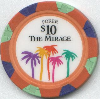 Las Vegas Mirage $10 Poker Room Casino Chip