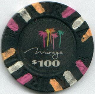 Las Vegas Mirage $100 Obsolete Casino Chip